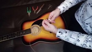 Пины на гитаре. Замена струн.