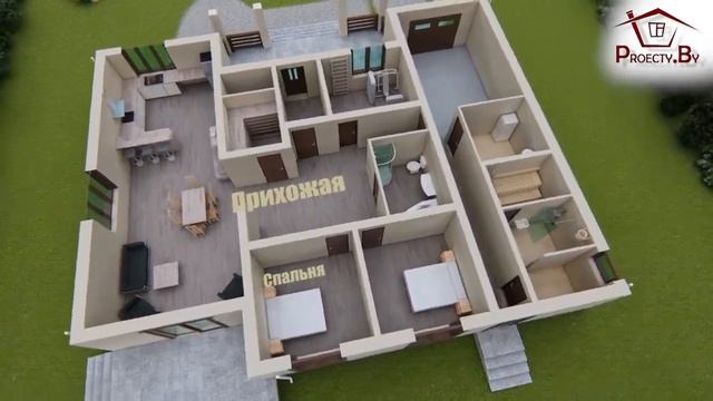 Проект дома "Мендини" | от Proecty.By | ссылка в описании смотреть онлайн