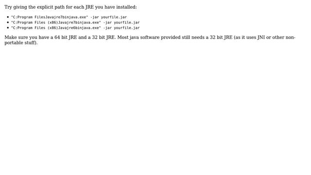 Launch jar files on 64 bit java in Windows 7 (4 Solutions!!) смотреть онлайн