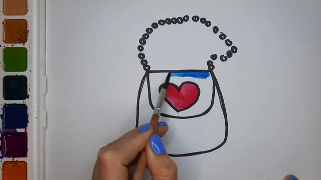 How to draw a bag /Как нарисовать сумку /가방을 그리는 방법 /Cara menggambar tas /كيفية رسم حقيبة смотреть онлайн
