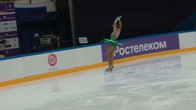 Александра Трусова. Тренировка КП. II этап кубка России, Москва 10.10.2020 смотреть онлайн