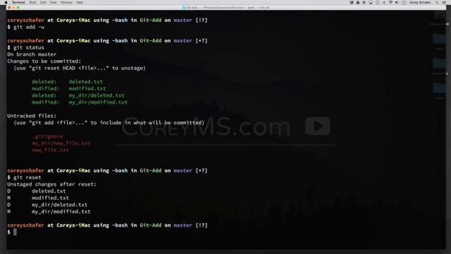 Git Tutorial: Difference between "add -A", "add -u", "add .", and "add *" смотреть онлайн