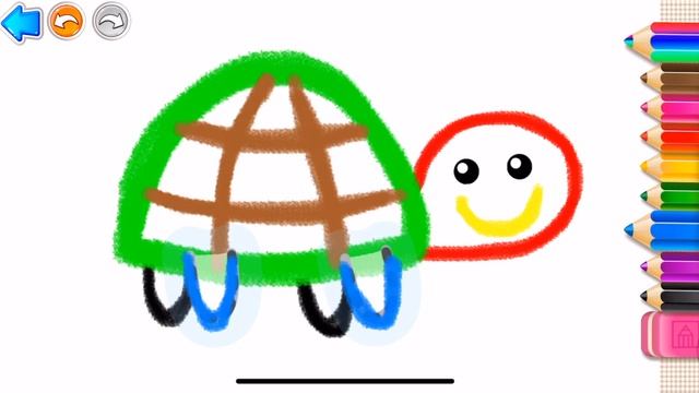 DRAWING a turtle for KIDS | Развивающая игра. РИСОВАЛКА! ДЕТСКИЕ РАСКРАСКИ смотреть онлайн