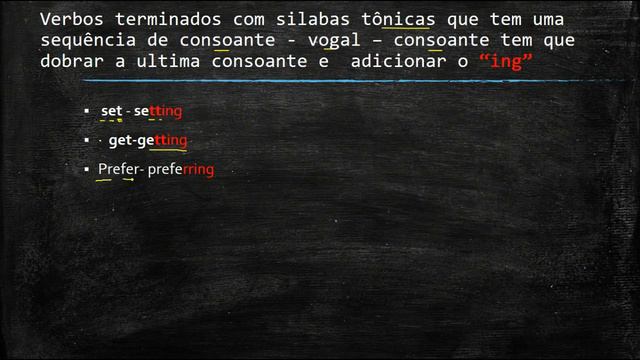 Regras para acrescentar "ing" em palavras(AULA1) смотреть онлайн
