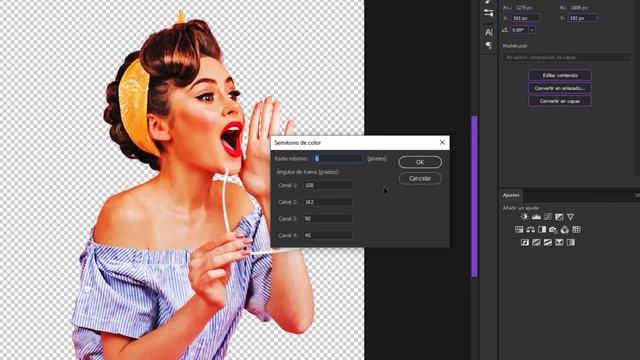 Efecto de Impresión Vintage Pin Up en Photoshop смотреть онлайн