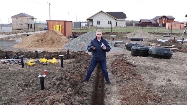 ДРЕНАЖ участка. ЛИВНЕВАЯ канализация. ОТСЫПКА участка. ВОДОПРОВОД. ГЕНПОДРЯД. "Строй и Живи". смотреть онлайн