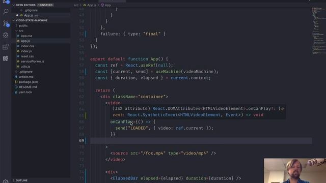 XState - Video Player & Nested States - Finite State Machines in React смотреть онлайн