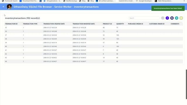 SithasoDaisy Northwind Traders SQLite3 File Browser using Service Workers смотреть онлайн