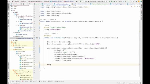 gRPC Microservice JWT Authentication and Authorisation With Spring Security смотреть онлайн