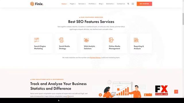Finix - Technology and IT Solutions WordPress Theme portfolio technology company смотреть онлайн