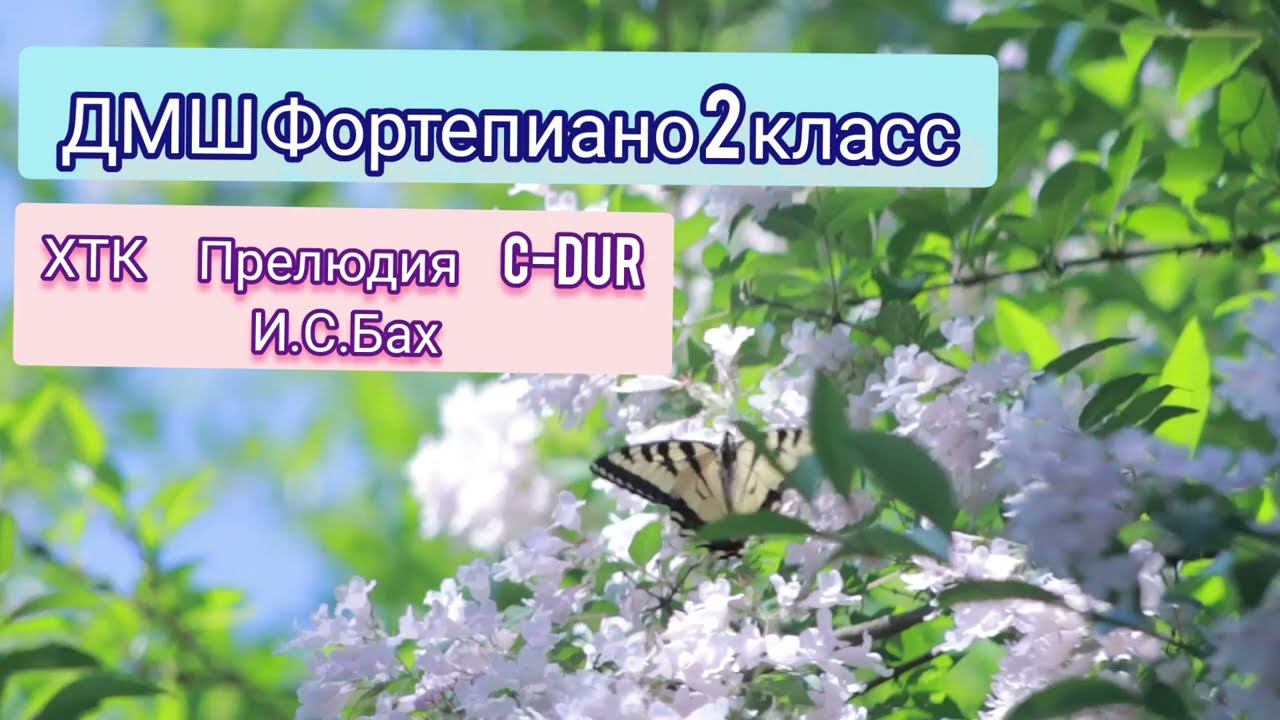 Фортепиано:2 класс | И.С.Бах Прелюдия С—dur.