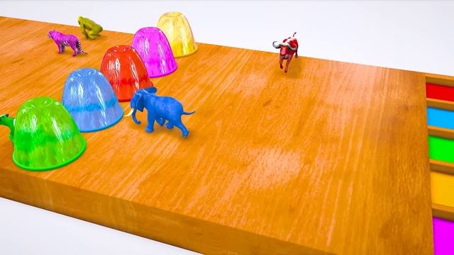 Cow Elephant Gorilla Tiger Buffalo | Choose The Right COLOR CHALLENGE | Animals Matching Game смотреть онлайн