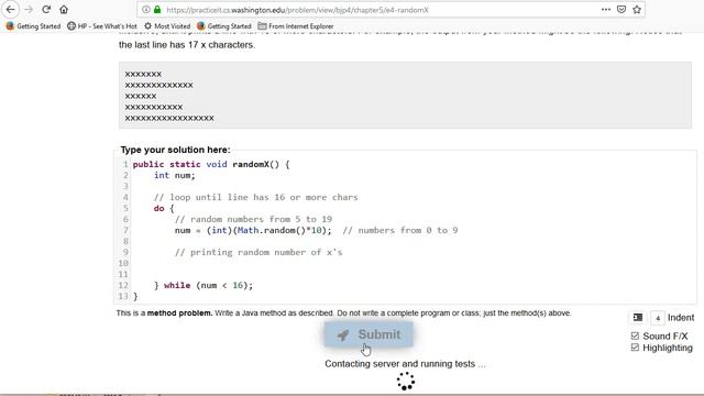 Building Java Programs Chapter 5 Exercise 5.4 randomX смотреть онлайн