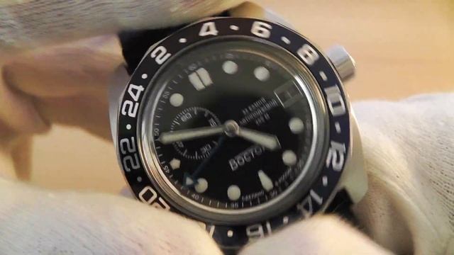 Обзор часов Восток Амфибия 170863 на силиконовом ремне. смотреть онлайн