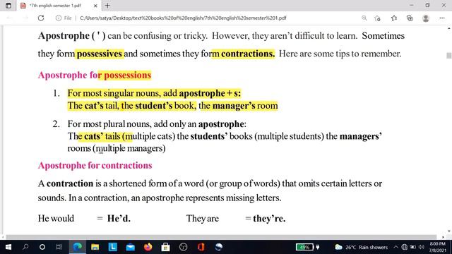 7thEng Unit1 textual Exercise part1, MY PAINTED HOUSE MY FRIENDLY CHICKEN AND ME ,7TH CLASS NEW ENG смотреть онлайн