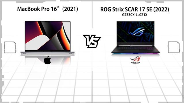 ASUS ROG STRIX SCAR 17 SE 2022 VS APPLE MACBOOK PRO 16 2021 смотреть онлайн