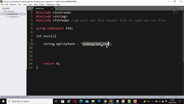 How to use C++ to read csv files | Read a csv file with C++ using the fstream library смотреть онлайн