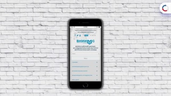 Презентация сайта Всероссийского научно-исследовательского института метрологической службы (ВНИИМС)