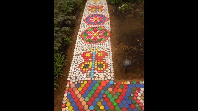 Красочные дорожки из пробок своими руками. Делаем дорожки на даче своими руками смотреть онлайн