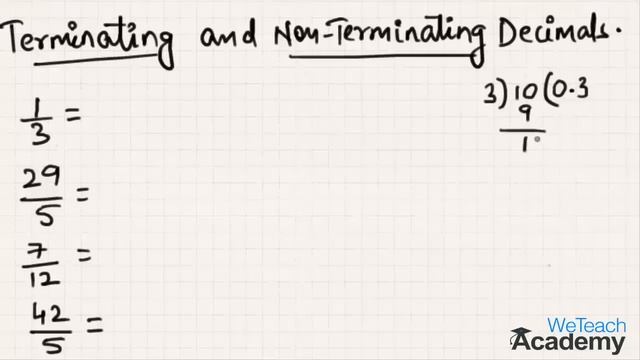 Terminating and Non Terminating Decimals смотреть онлайн
