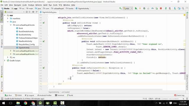 Firebase Android Tutorial [5/5] : Authenticate Users Using Email and Password смотреть онлайн