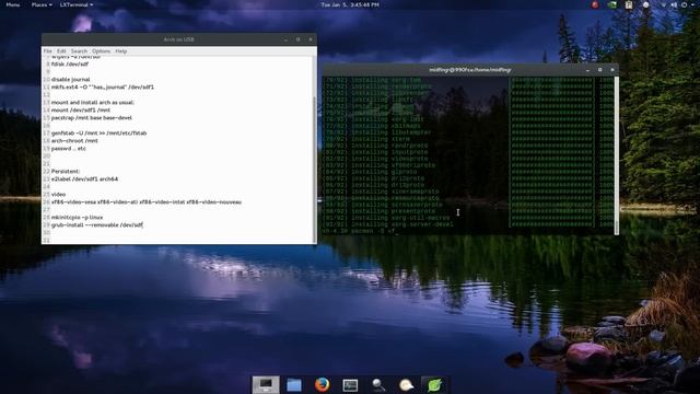 Install Arch Linux onto a USB device смотреть онлайн