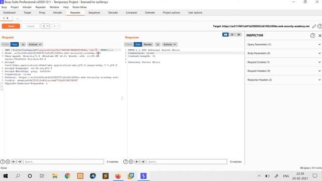 SQL injection UNION attack, retrieving multiple values in a single column [Solution Video] смотреть онлайн