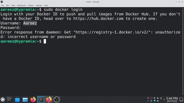 Unable to Docker cli Login Error | Error response from daemon incorrect username or password смотреть онлайн