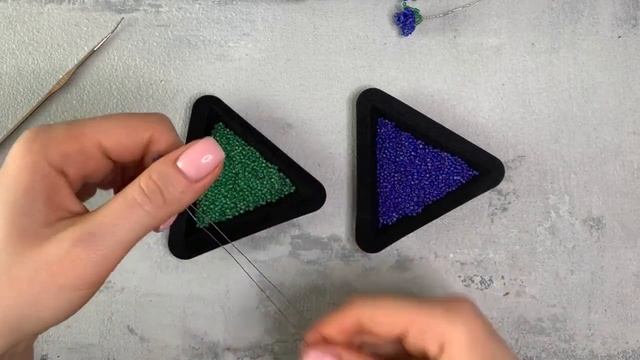 Лимониум (Ста тица) из бисера. Цветы из бисера. (Beaded flowers) смотреть онлайн