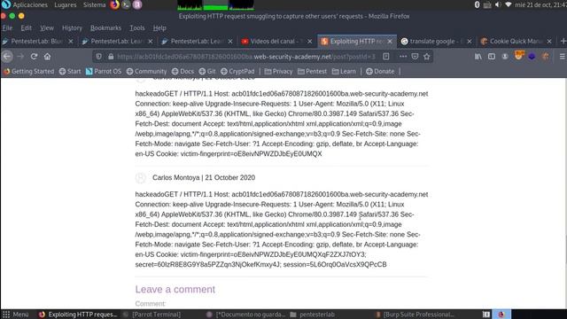 Exploiting HTTP request smuggling to capture other users' requests смотреть онлайн