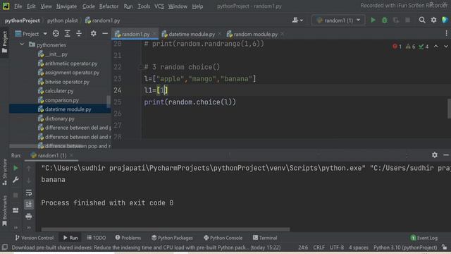 #71 Random Module in Python | Shuffle, Uniform, Randomrange, randomChoice in Python смотреть онлайн
