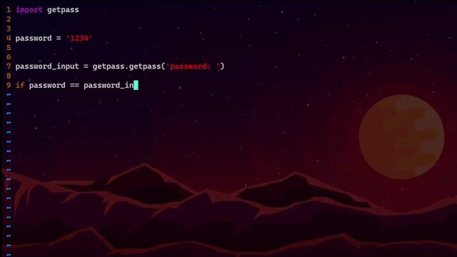 Enter hidden input with getpass in python. смотреть онлайн