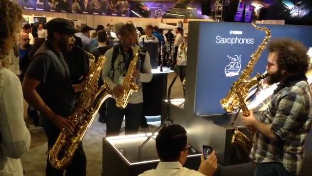Sax jam at Yamaha booth NAMM 2016 смотреть онлайн