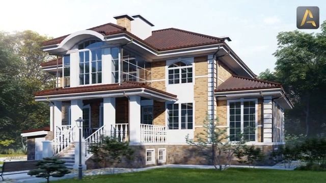 Безупречный дом для загородной жизни. Проект дома с цокольным этажом, бассейном, сауной и террасой смотреть онлайн