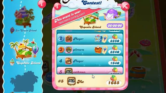 Candy Crush Position 5 Just missed top 3! Staying on Cupcake Island смотреть онлайн