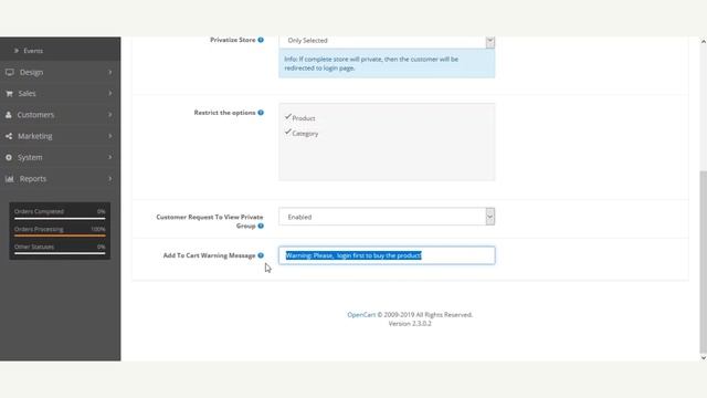 OpenCart Private Shop | Module Configuration Settings смотреть онлайн