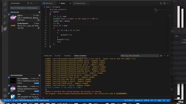 Tutorial: Workaround for Mac Users Who Cannot Run the C Programs inside VS Code смотреть онлайн
