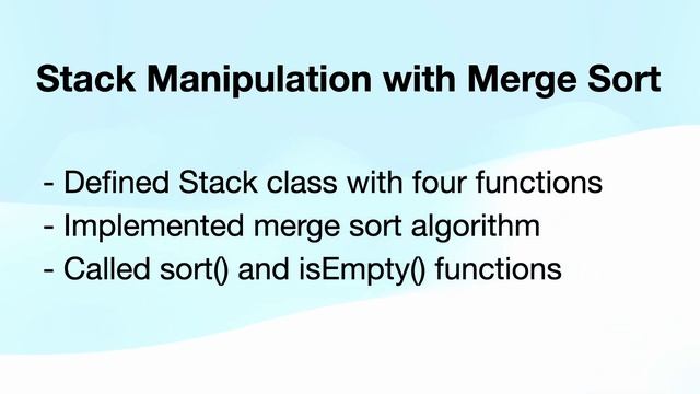 Implement a Stack in Python Using Merge Sort смотреть онлайн
