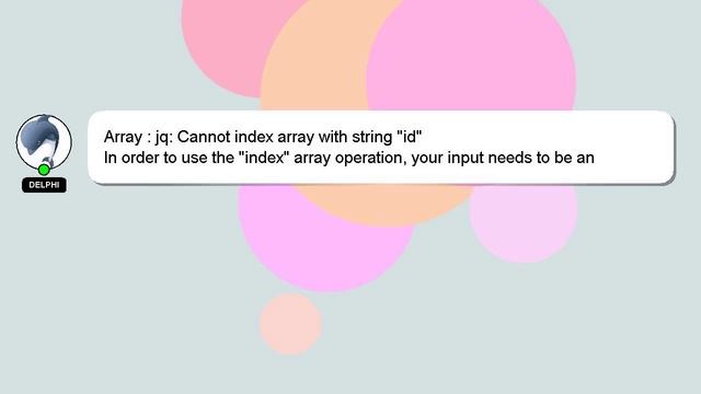 Array : jq: Cannot index array with string "id" смотреть онлайн
