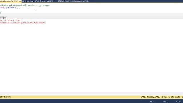 MS SQL 2012 - How to Fix Error Arithmetic overflow error converting int to data type numeric.avi смотреть онлайн