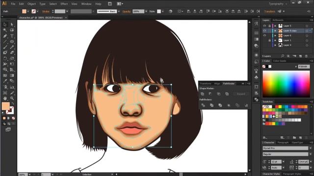 How to make vector charicature in adobe illustrator | karat ( simple style) смотреть онлайн