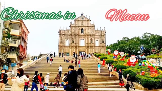 Relaxing Instrumental Christmas Music with the beautiful ST. PAUL RUINS in MACAU, CHINA смотреть онлайн