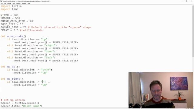 Python Turtle Graphics Snake Game Part 2 смотреть онлайн