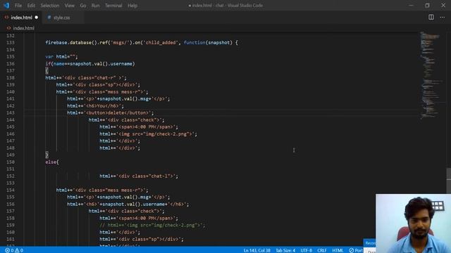 Real Time Chat Application From scratch Part 7 | using HTML,CSS,JS AND FIREBASE смотреть онлайн