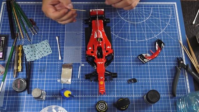Ferrari SF70H сборка модели в масштабе 1/20 от Tamiya ФИНИШ смотреть онлайн