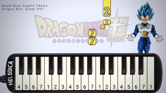 Dragon Ball Super OST - Royal Blue 『Vegeta's Theme』 Easy Melodica Tutorial смотреть онлайн