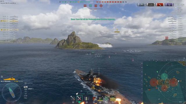 Preussen, solider BB mit guter Nachladezeit - World of Warships | [Replay] [Deutsch] смотреть онлайн