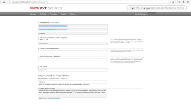 Cara Mudah isi Tax Form W-8BEN di Shutterstock- Untuk Apa isi Tax??? смотреть онлайн
