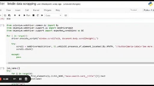 Linkedin WebScraping Project using Selenium and Beautiful Soup смотреть онлайн