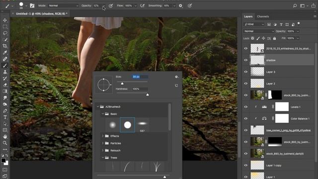 Create a Dramatic Light in Forest - Photo Manipulation Photoshop Tutorial смотреть онлайн